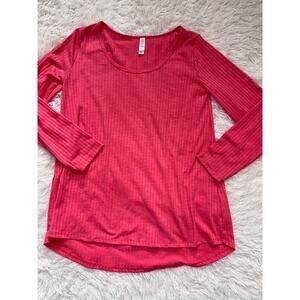 Lulularoe women's sz. M pink ribbed tunic style top. Exc. condition, comf